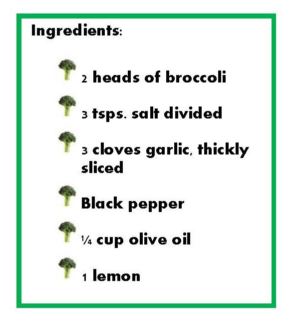 Broccoli Salad ingredients