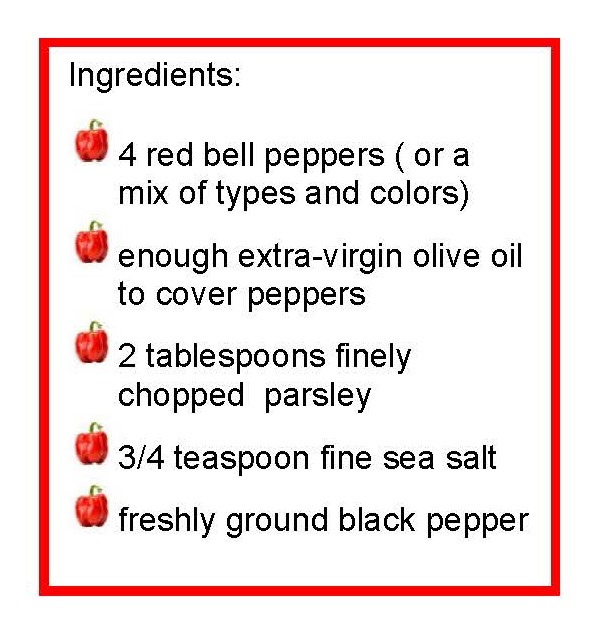Roasted Peppers ingredients
