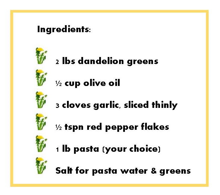 dandelion ingredients