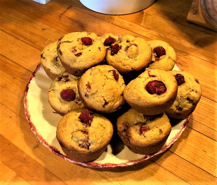 Raspberry Corn Muffins