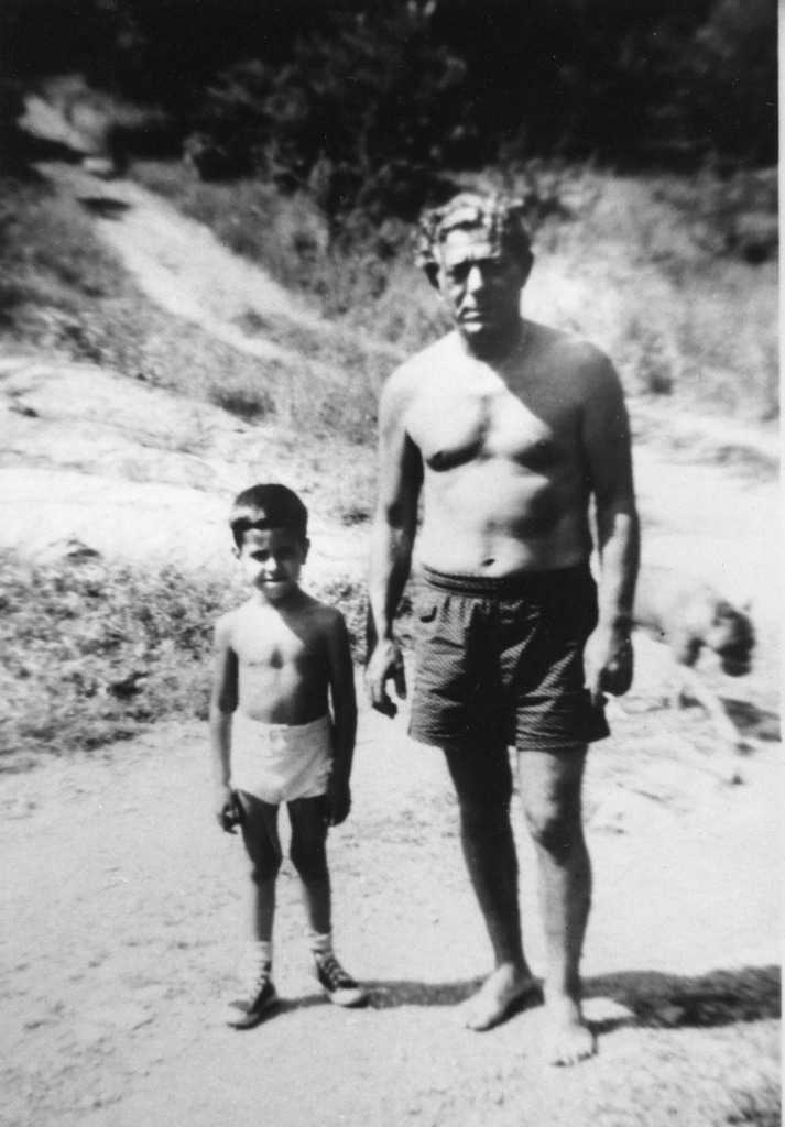 Uncle Charlie and me at his summer house on Lake Mombasha in Monroe New York