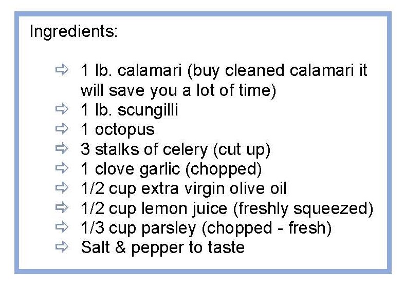 seafood salad ingredients