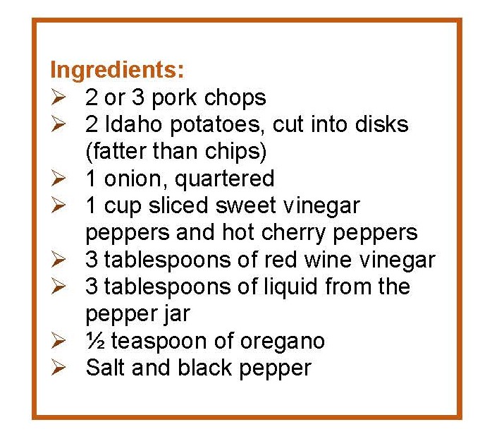 Pork Chops and Vinegar Peppers alla Nicki