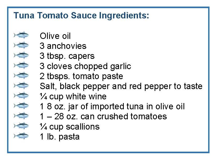 Tuna Tomato Sauce