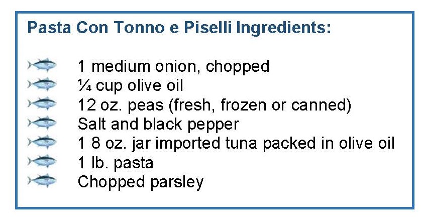 Tuna peas ingredients