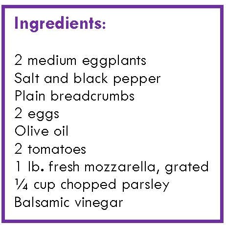Mozzarella, Tomato, Eggplant Sandwiches