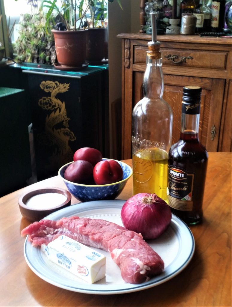 Pork with Plums and Red Onions