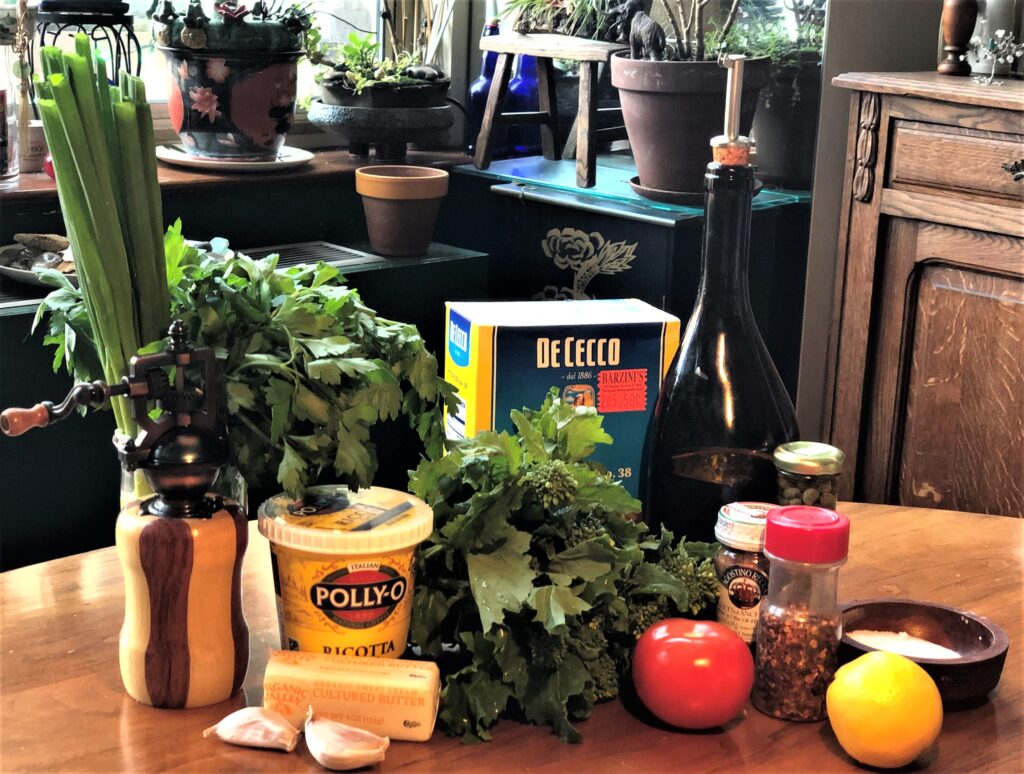 Pasta with Parsley and Broccoli Rabe