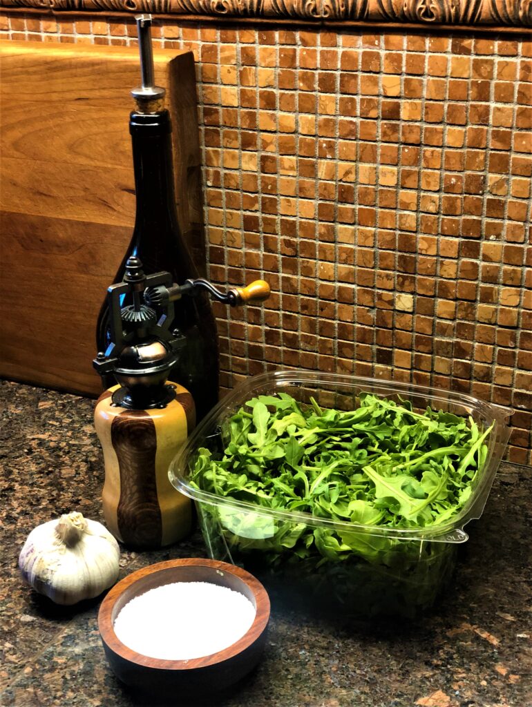Arugula with Garlic and Oil