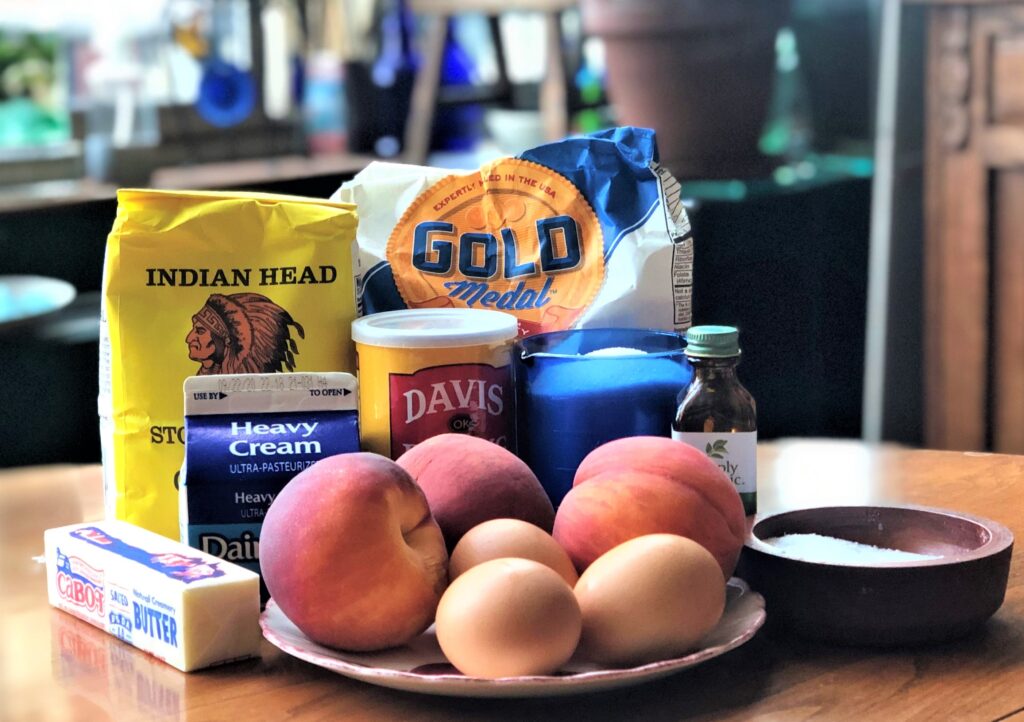 Peach Upside-Down Cornmeal Cake 