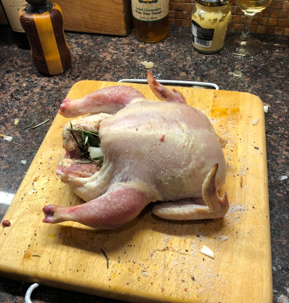 Dutch Oven Roast Chicken with Vinaigrette